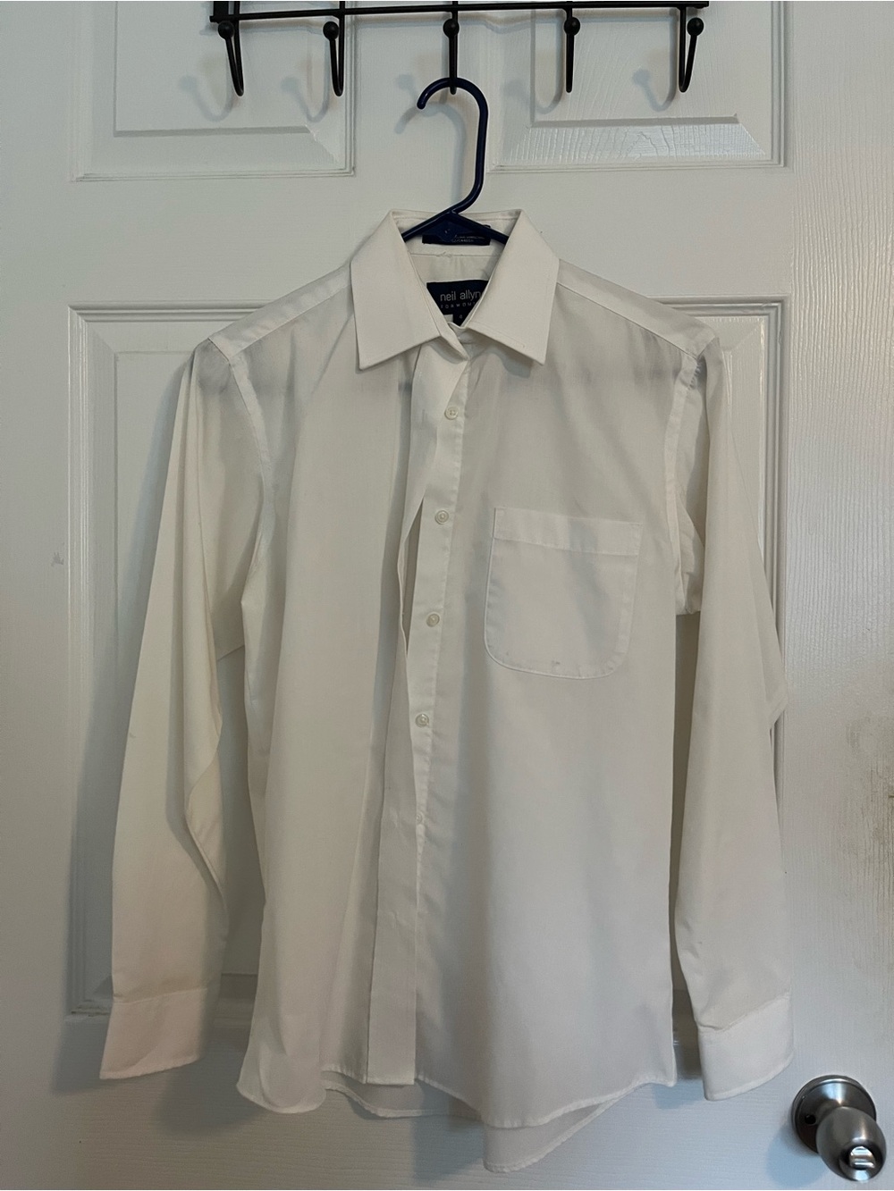 Neil Allyn Women's White Button-Down Shirt - Classic Point Collar